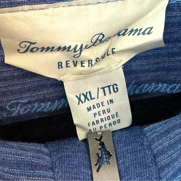 Tommy Bahama Men's Ferrara Flip Half Zip Pullover Sweater Blue XXL TTG - Picture 9 of 9